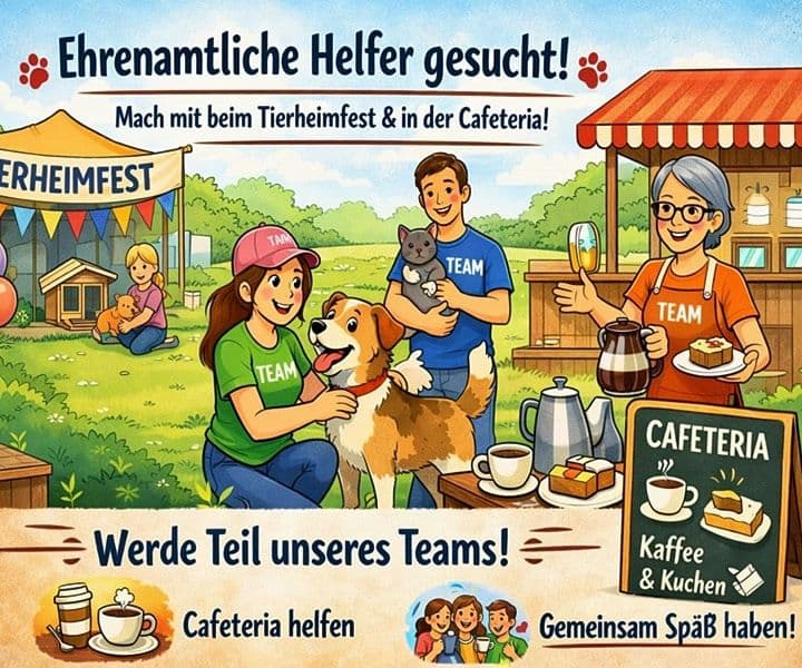 ehrenamtliche Unterstützung gesucht - gemeinsam für`s Tierheim