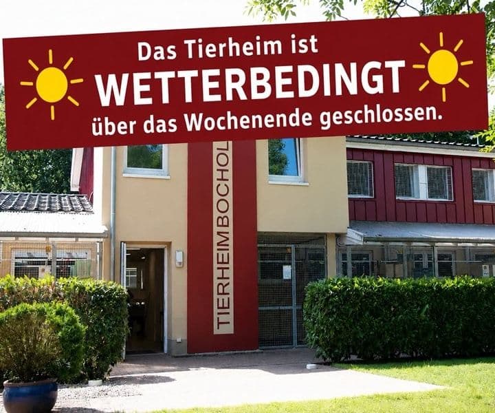 Unser Tierheim und unsere Cafeteria bleiben geschlossen