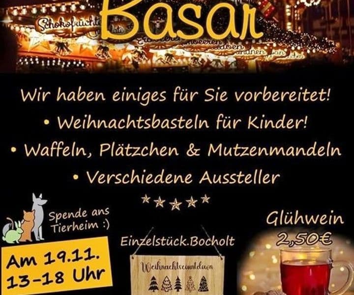 Einladung zum Weihnachtsbasar ins Bocholter "Kornhaus"